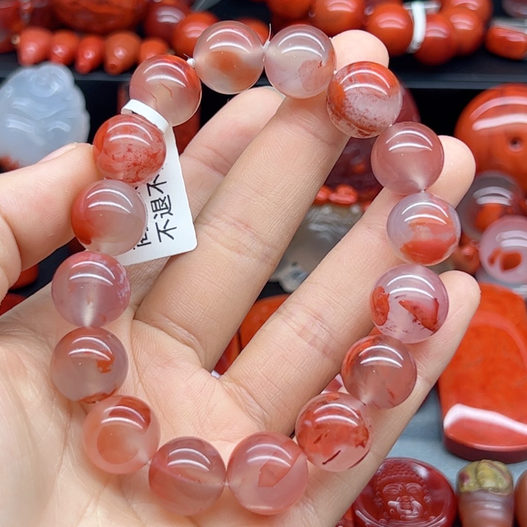 南红玛瑙配饰未镶嵌13mm