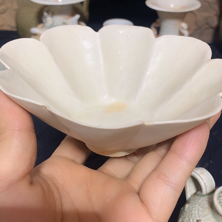 陶陶瓷陶瓷摆件花口盏