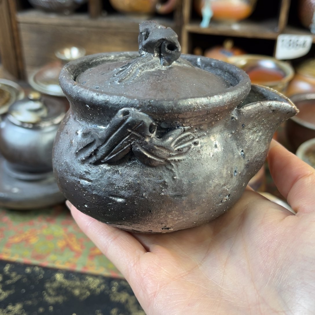 杯柴烧茶器铁胎宝瓶