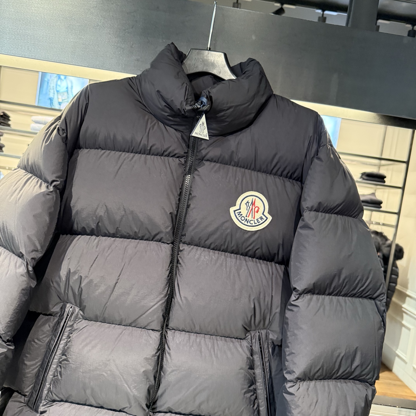未使用 MONCLER 蒙口男款CITALA立领羽绒服黑色