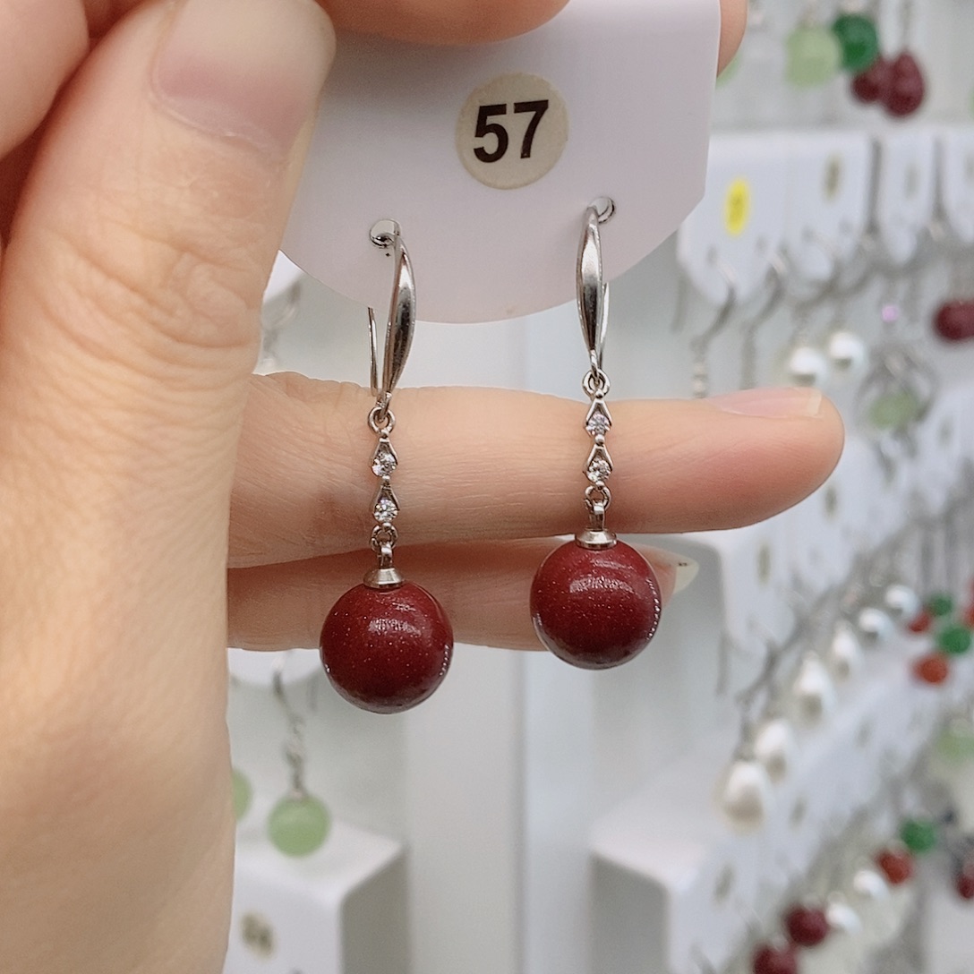 非金属925银12毫米紫砂珠