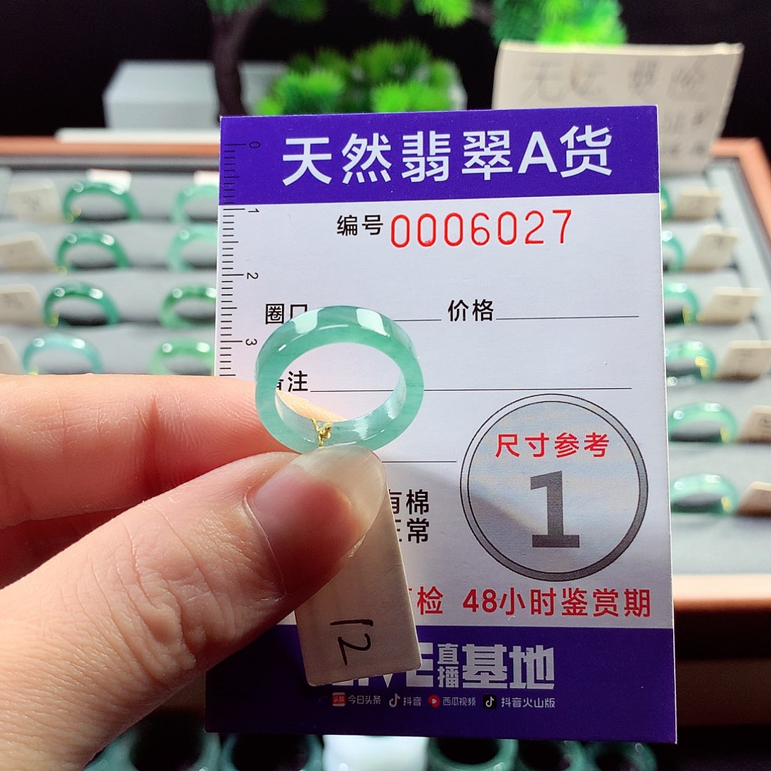 翡翠戒指未镶嵌12号