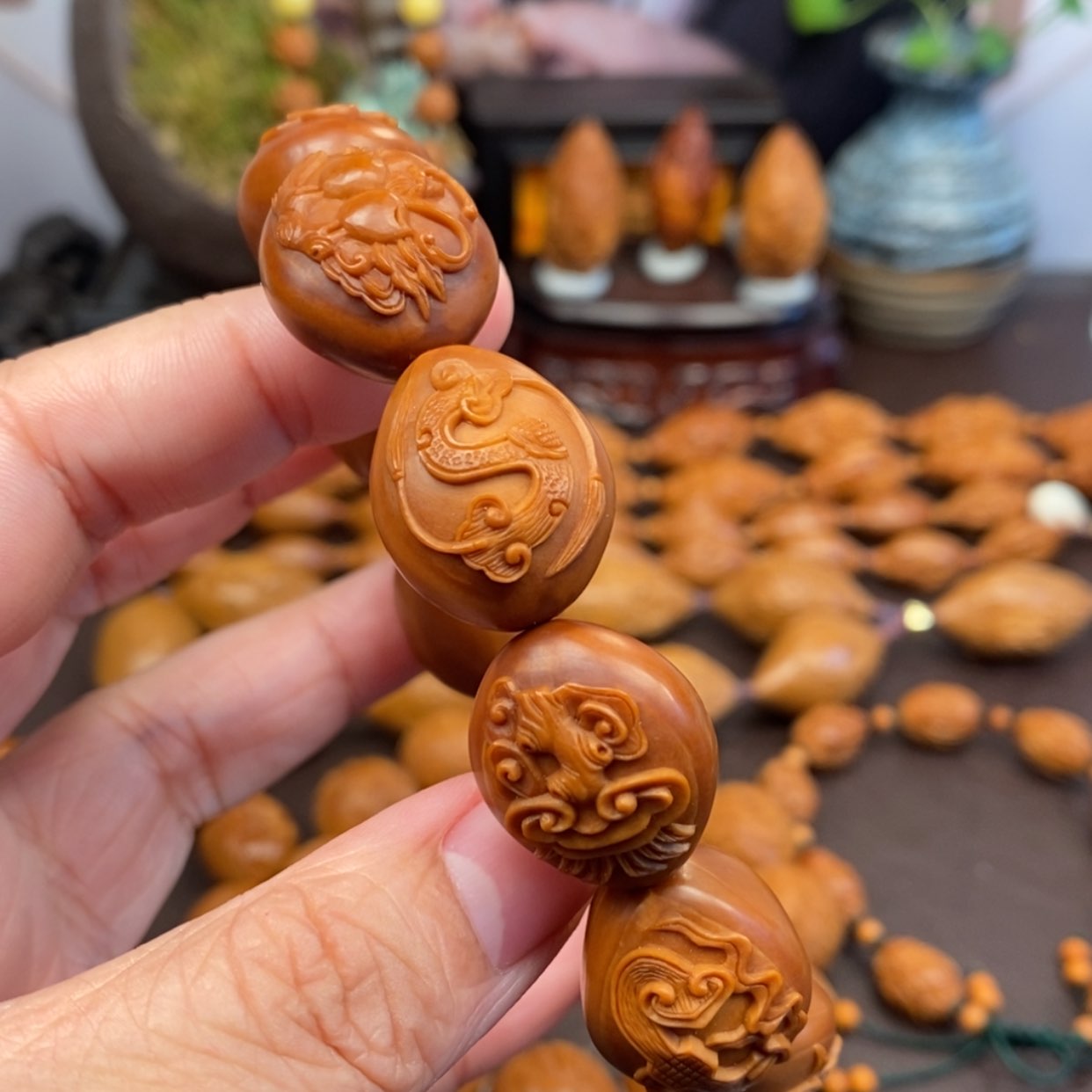 【闪购商品】橄榄核吊坠四季平安