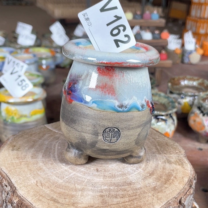 紫砂花盆小蛮腰 内口4