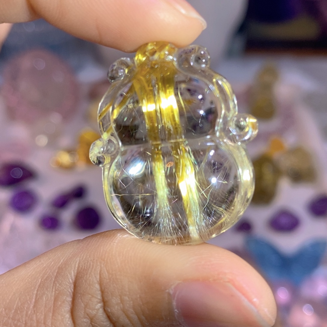 珠宝半成品水晶未镶嵌吊坠