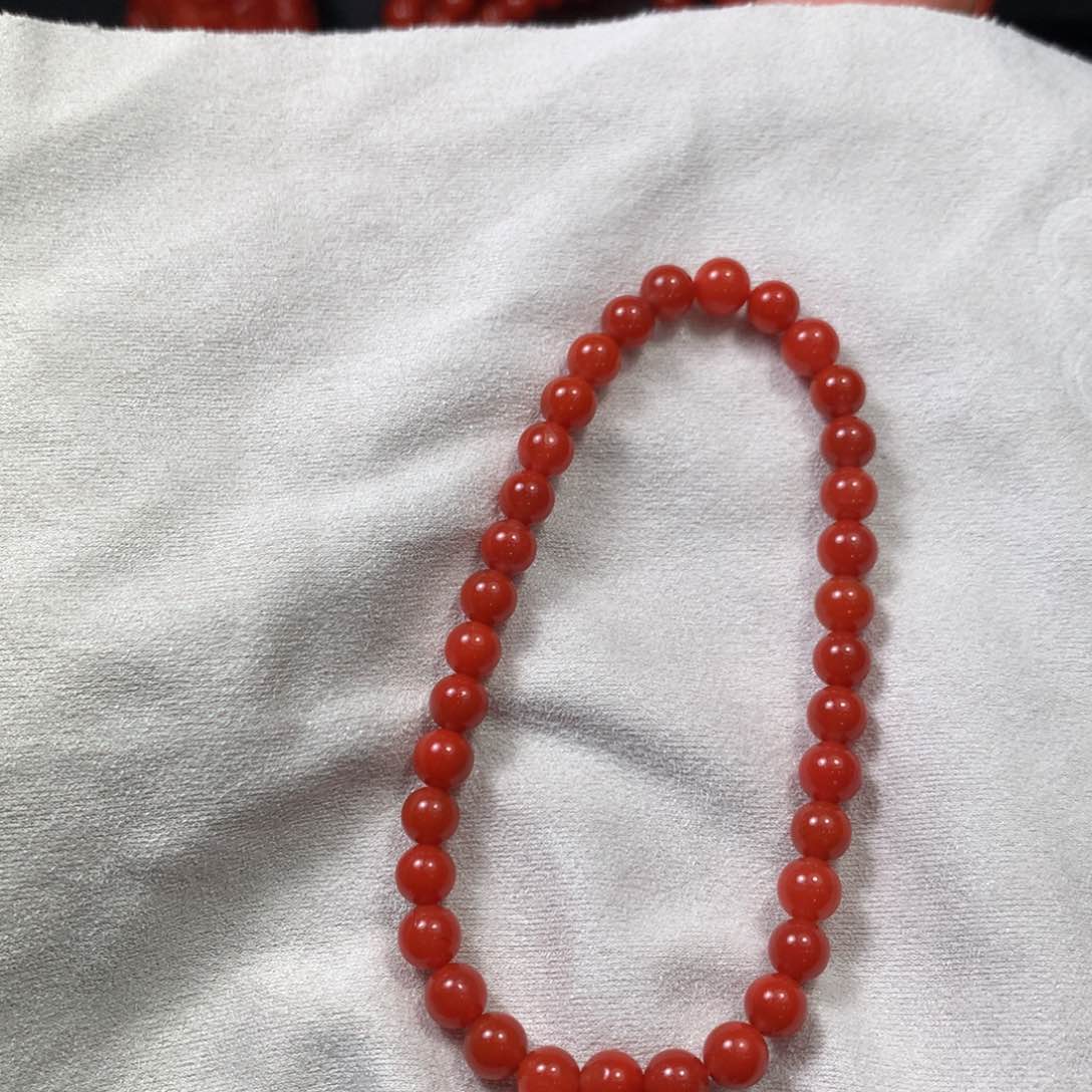 南红玛瑙5+锦红单圈全品未镶嵌