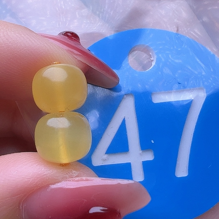 蜜蜡裸石未镶嵌微金沙 8mm 老型