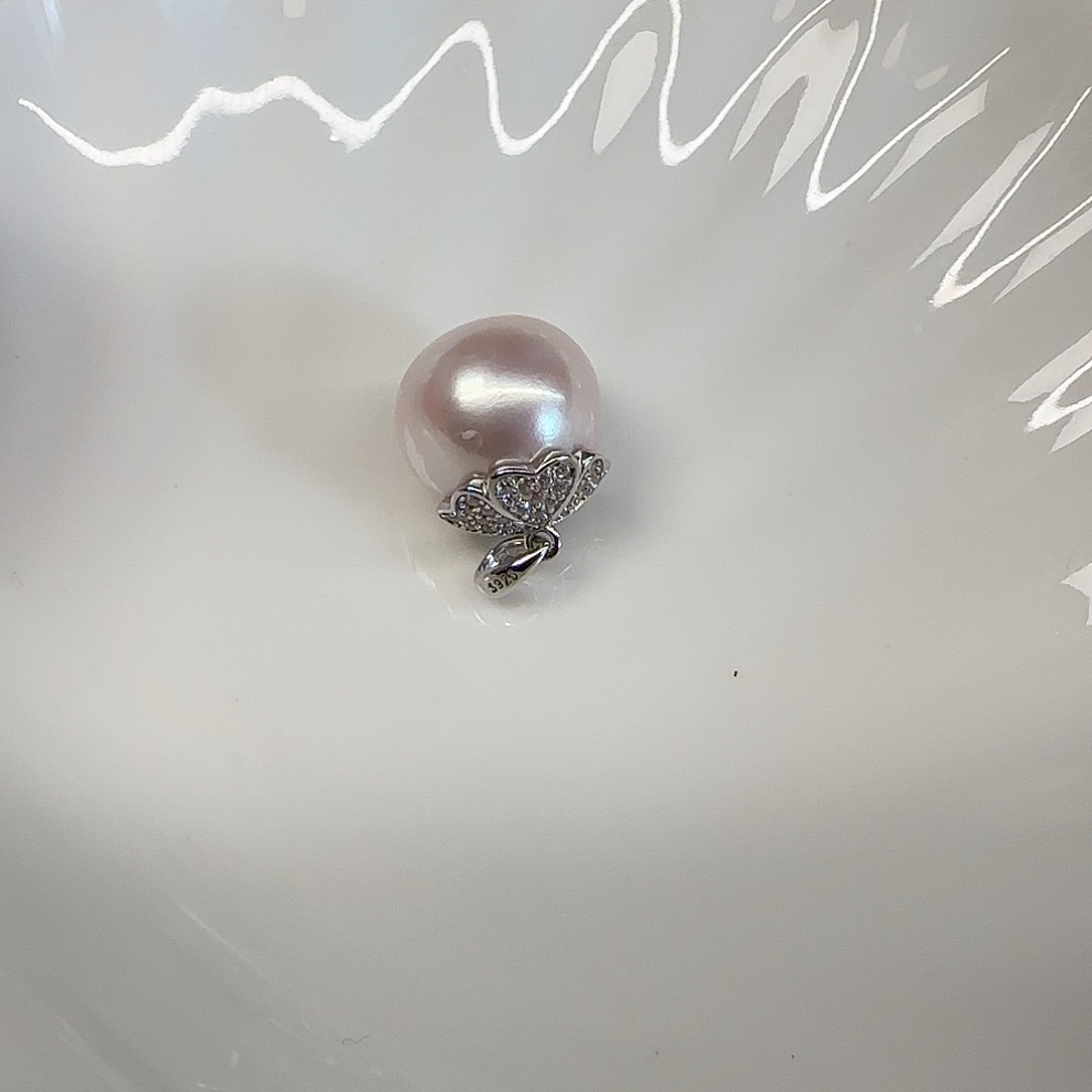 淡水珍珠颈饰银S925镶嵌沫*