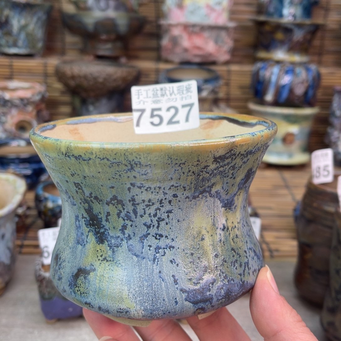 手工花盆默认瑕疵完美者勿拍