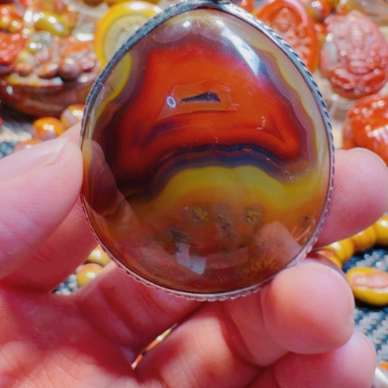 玛瑙/玉髓未镶嵌吊坠(不含链)