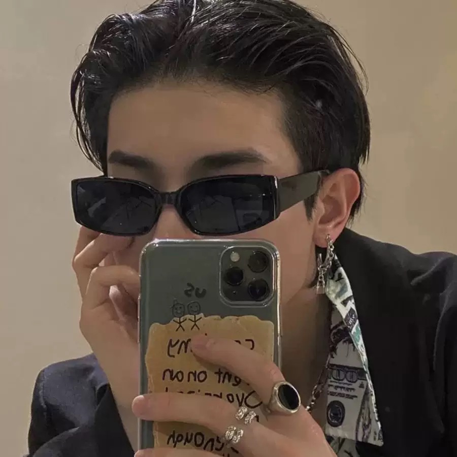 嘻哈潮流方形墨镜男士韩版复古太阳镜拍照个性眼镜