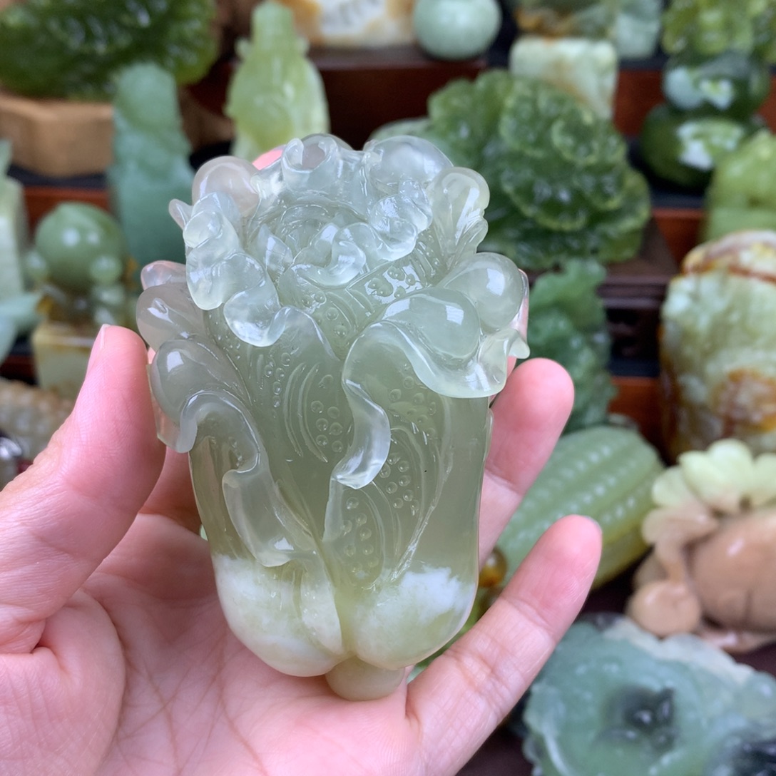 未镶嵌岫玉手把件