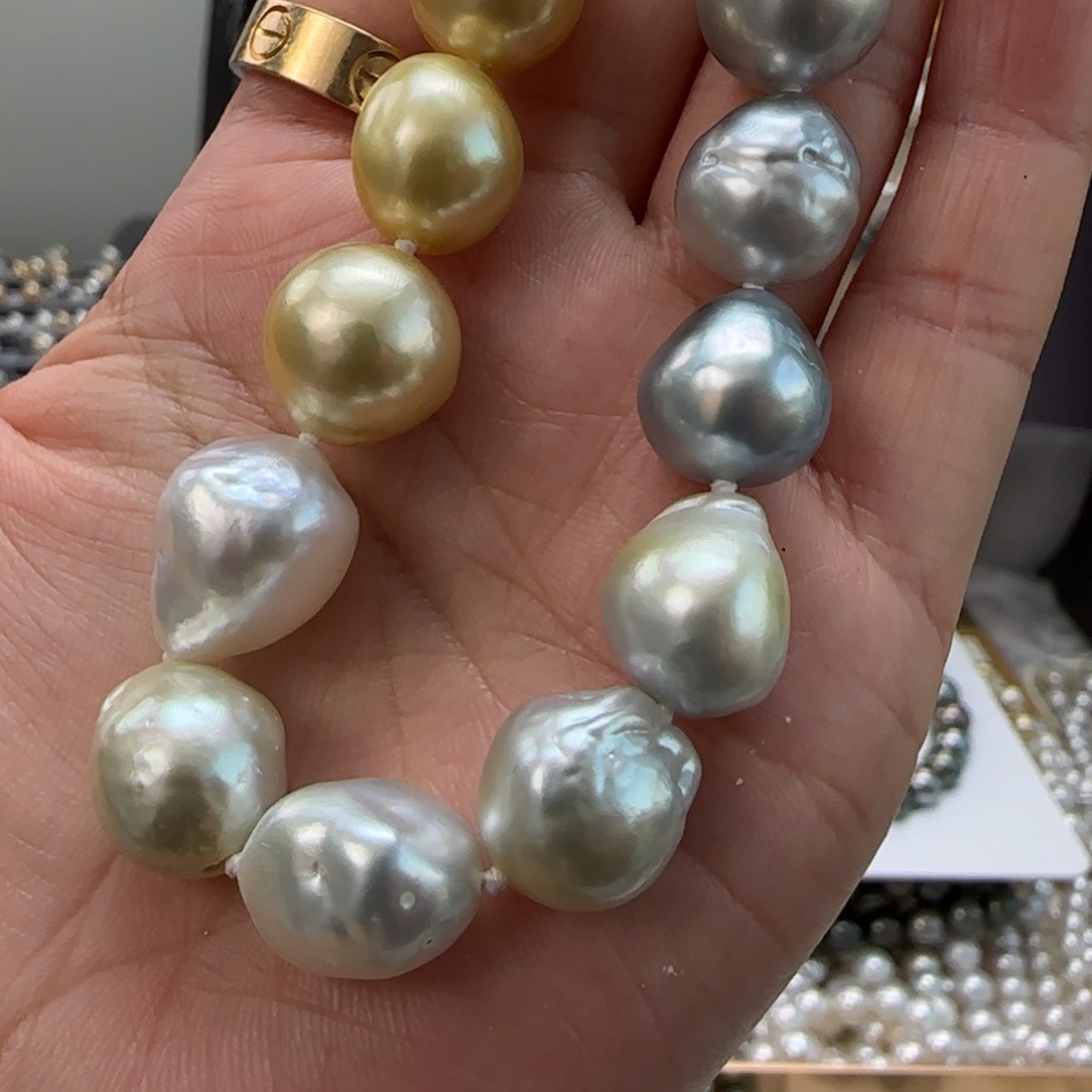 海水珍珠颈饰银S925镶嵌