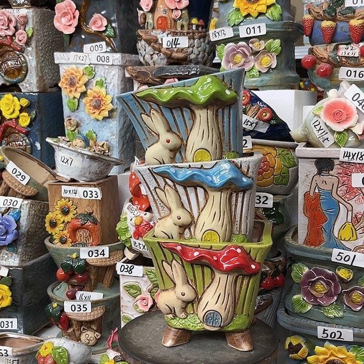 粗陶材质多肉花盆