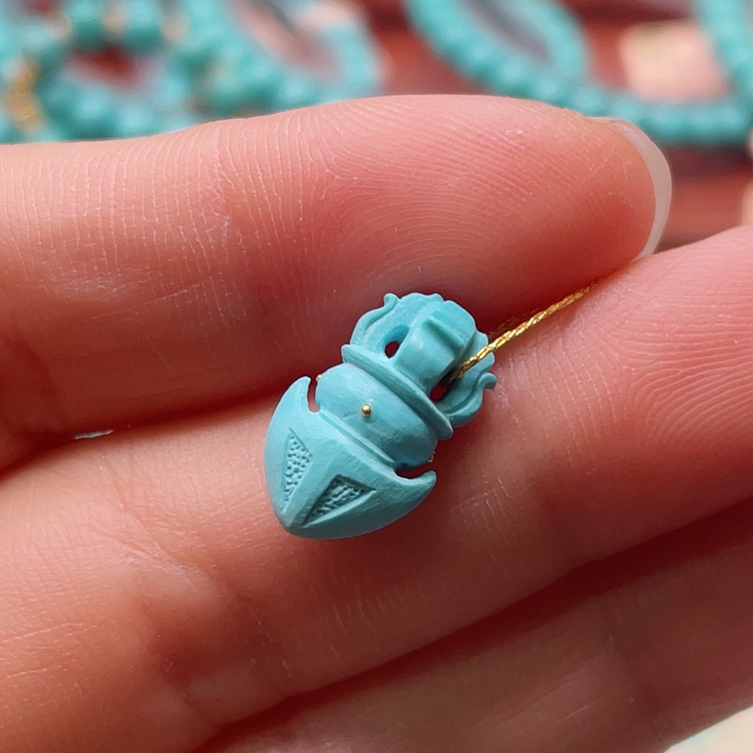 快***棍绿松石未镶嵌珠宝半成品