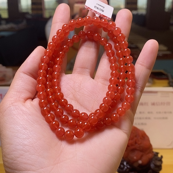 未镶嵌卡6+多圈南红玛瑙