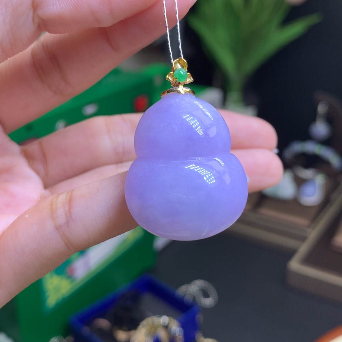 翡翠颈饰18K金镶嵌天然