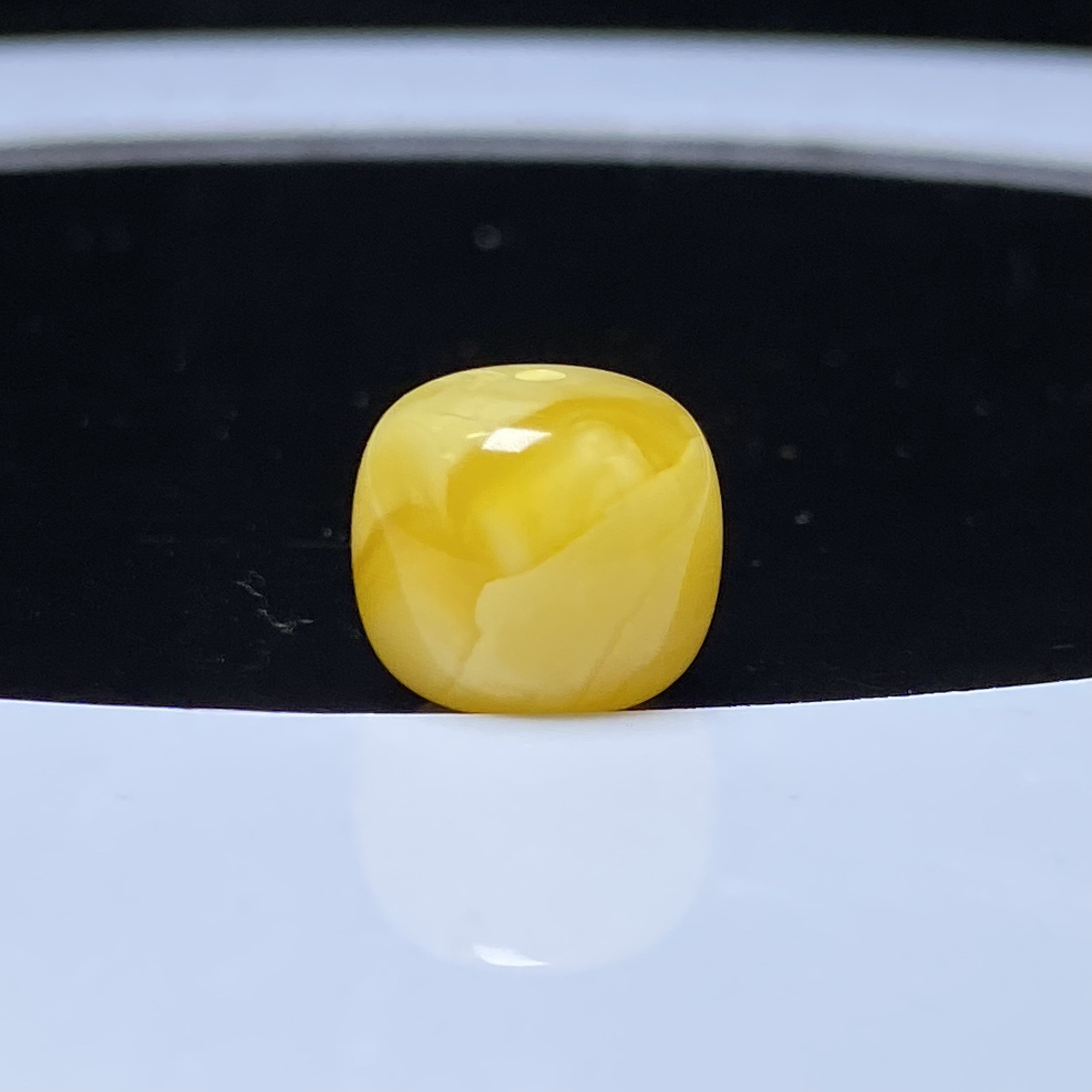 橘金白花焦皮蜜蜡老型单珠12.5mm橘又润