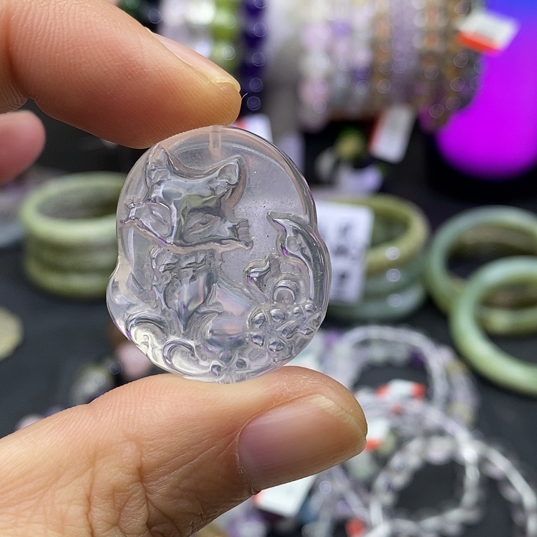 未镶嵌水晶手链水晶吊坠