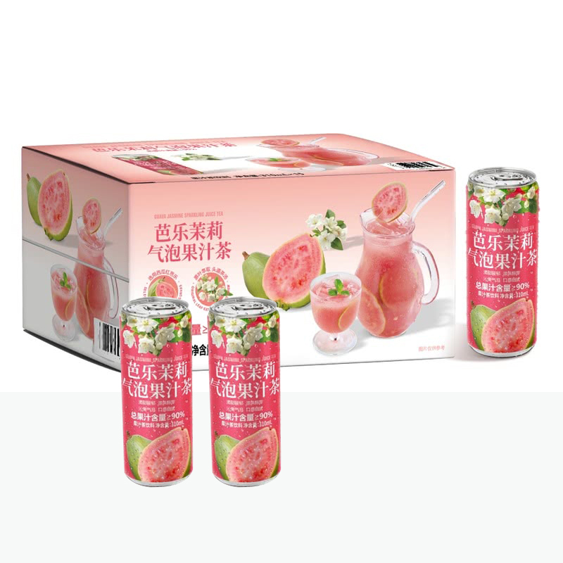 【会员商店】DRINKSBA芭乐茉莉气泡果汁茶茉莉气泡水气泡水汽水饮料