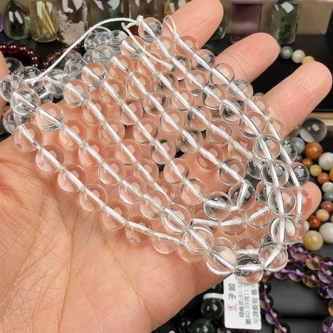 水晶手链未镶嵌蜜*天然白水晶