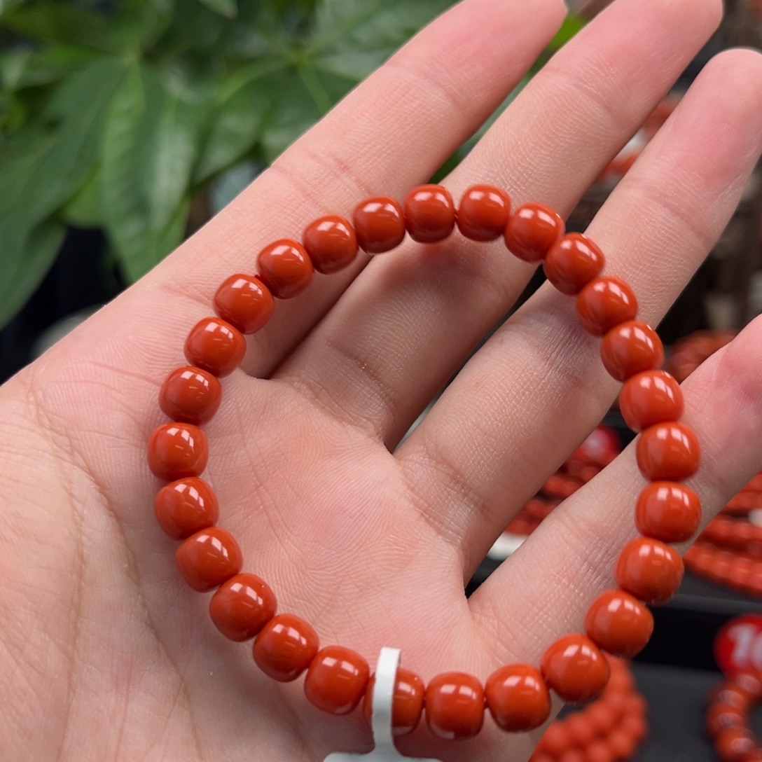 南红玛瑙未镶嵌手链保山冷水河老型手串7+