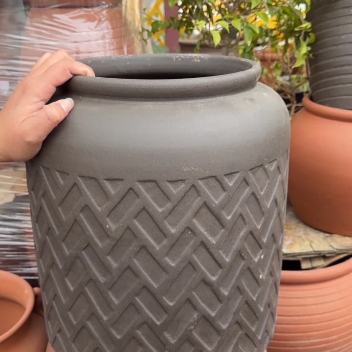 紫砂花盆口25高36宜兴紫砂 