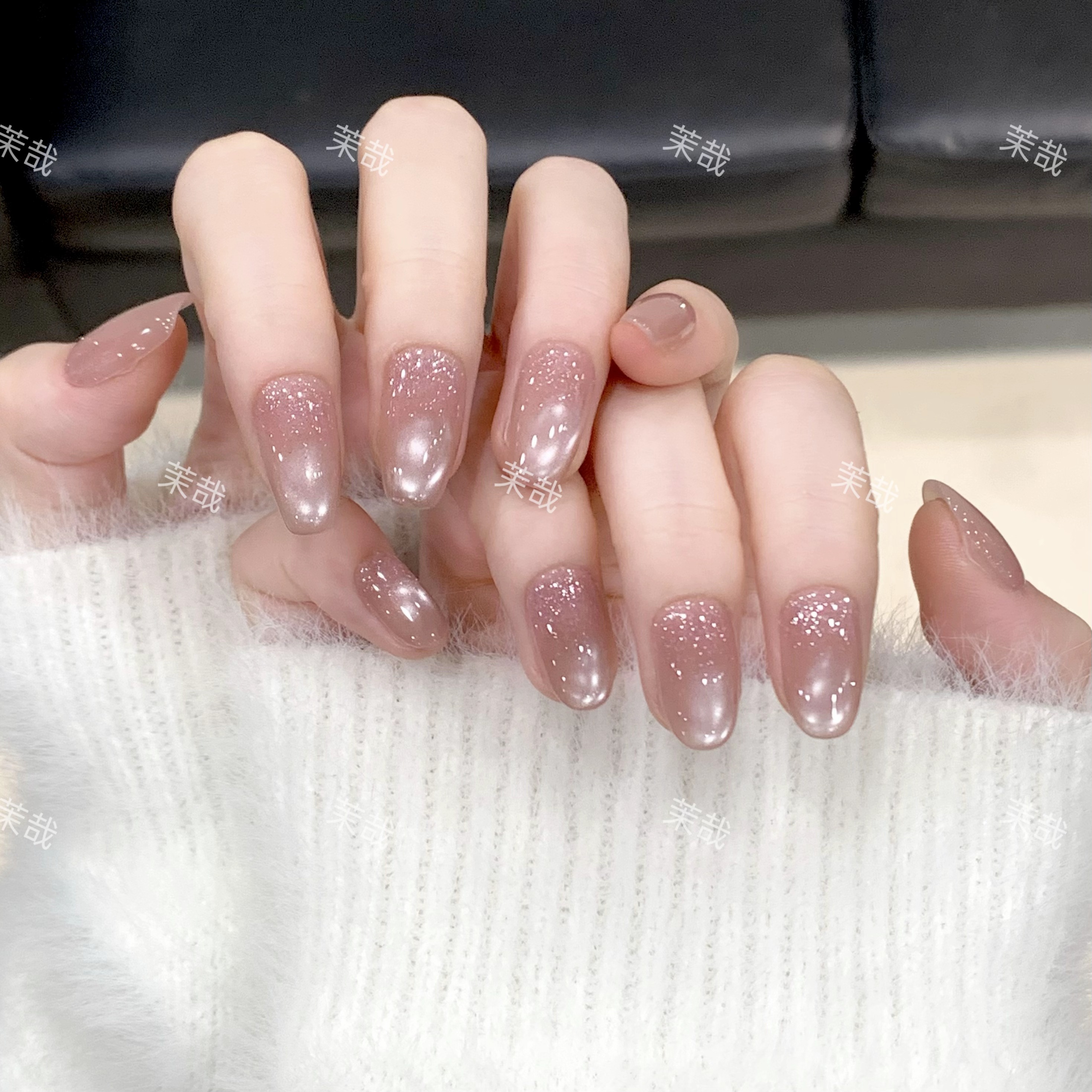 茉哉一珞现货【闪闪】纯手工定制美甲拆卸穿戴甲A4155