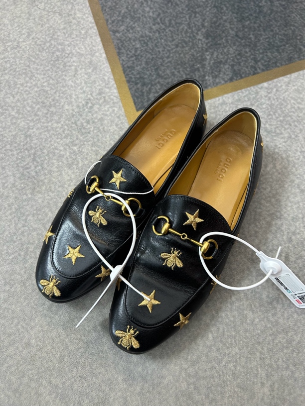 95新 GUCCI/古驰 古驰gucci黑色乐福鞋95新三九码