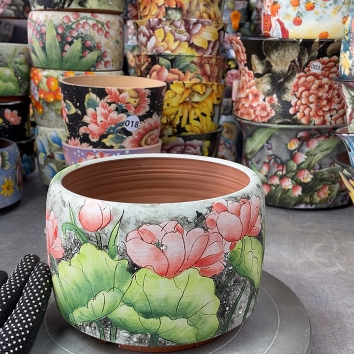 红陶景德镇艺术手绘作品