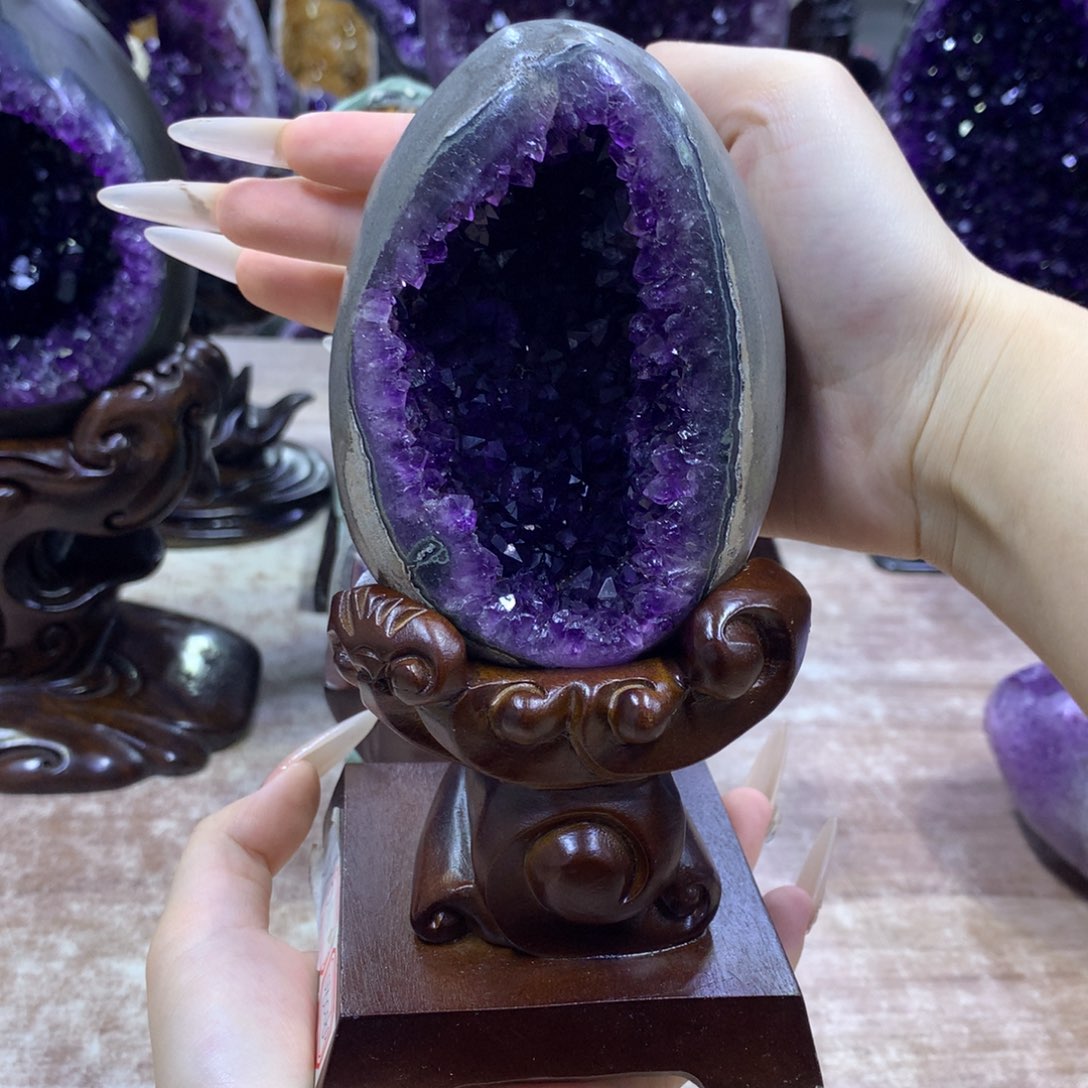 未镶嵌摆件紫晶天然紫水晶摆件