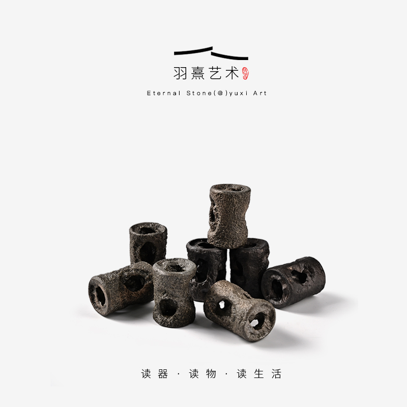 【羽熹艺术·盖置】张文山工作室粗陶双非遗中式陶瓷石雕盖置纯手工