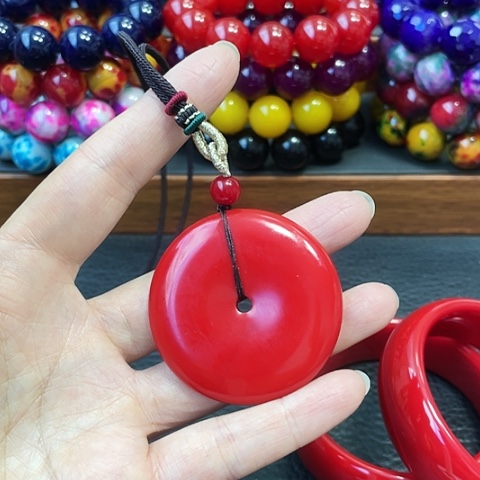 玛瑙未镶嵌手饰平安扣