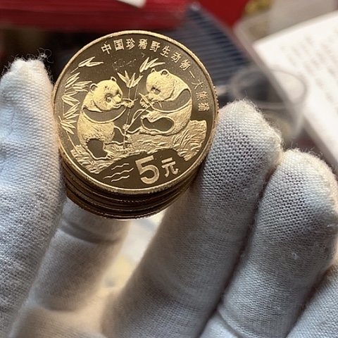 其他普通金属大熊猫镜面版单枚，，，