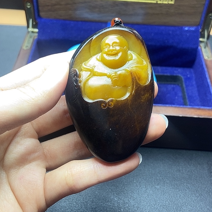 和田玉未镶嵌挂件月****宇N