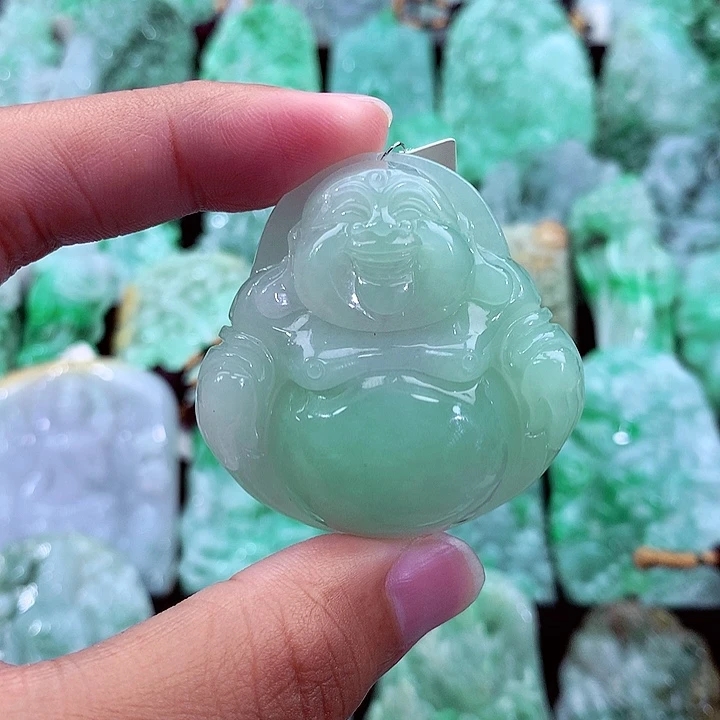 天然A货翡翠佛公