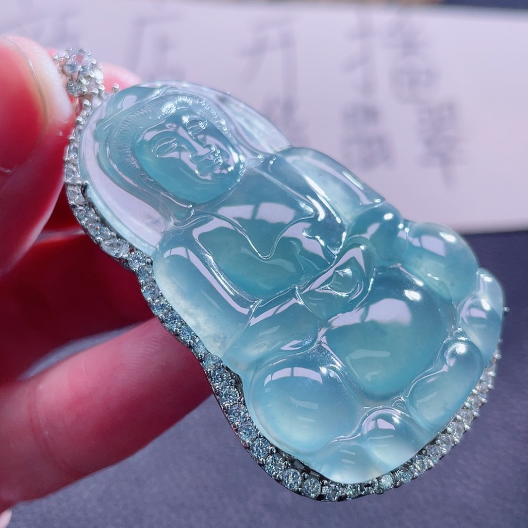 翡翠颈饰银S925镶嵌9999999999