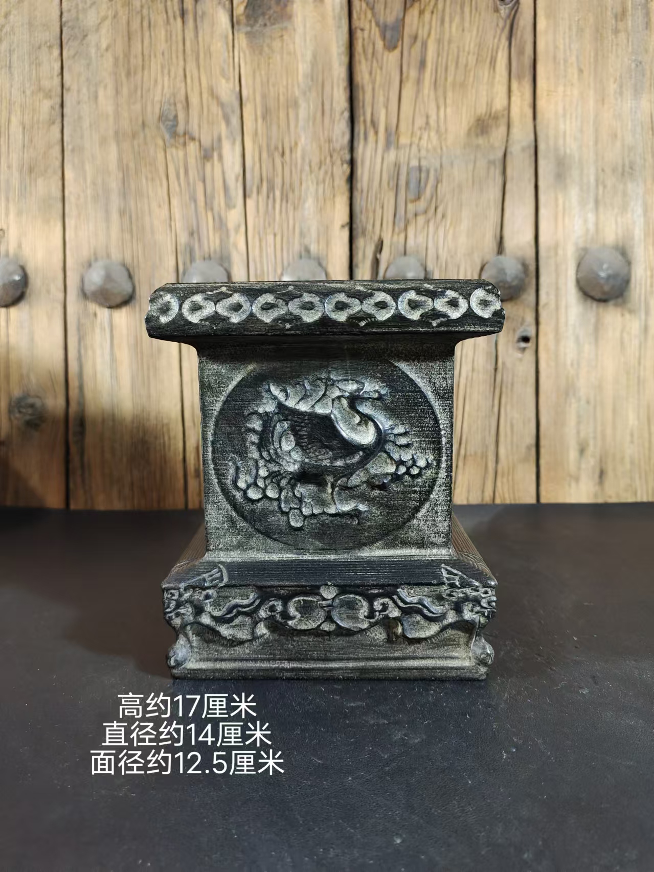 青石雕刻天然青石山西石雕四兽石墩