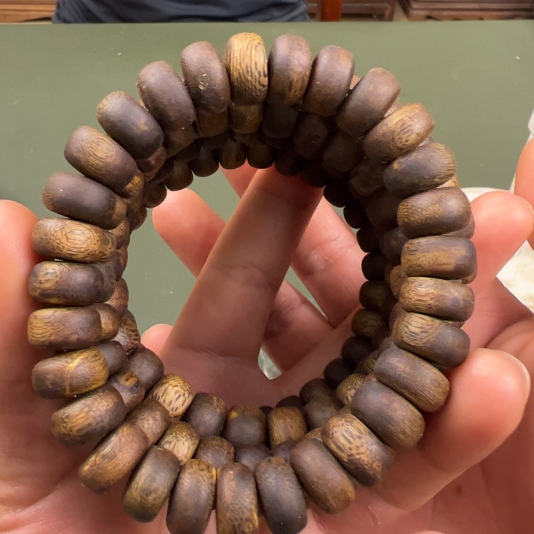 沉香手串张勺子算盘珠单圈多样性发一1.2/14g➕