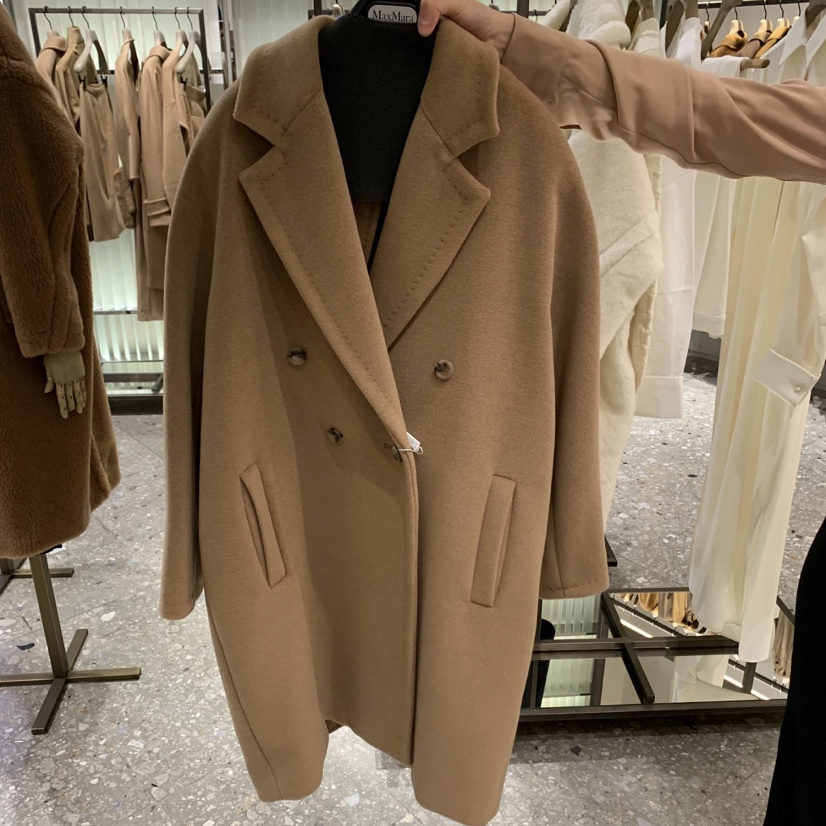 99新 MaxMara CZF1280/maxmara/maxmara/经典款大衣/尺码38