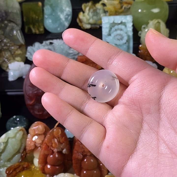 蛇纹石玉合金颈饰