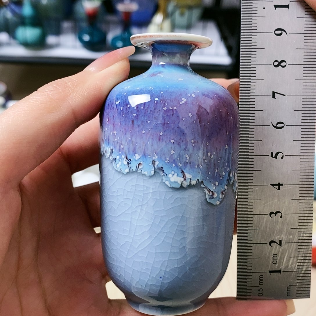 摆件景德镇高温陶瓷小花瓶