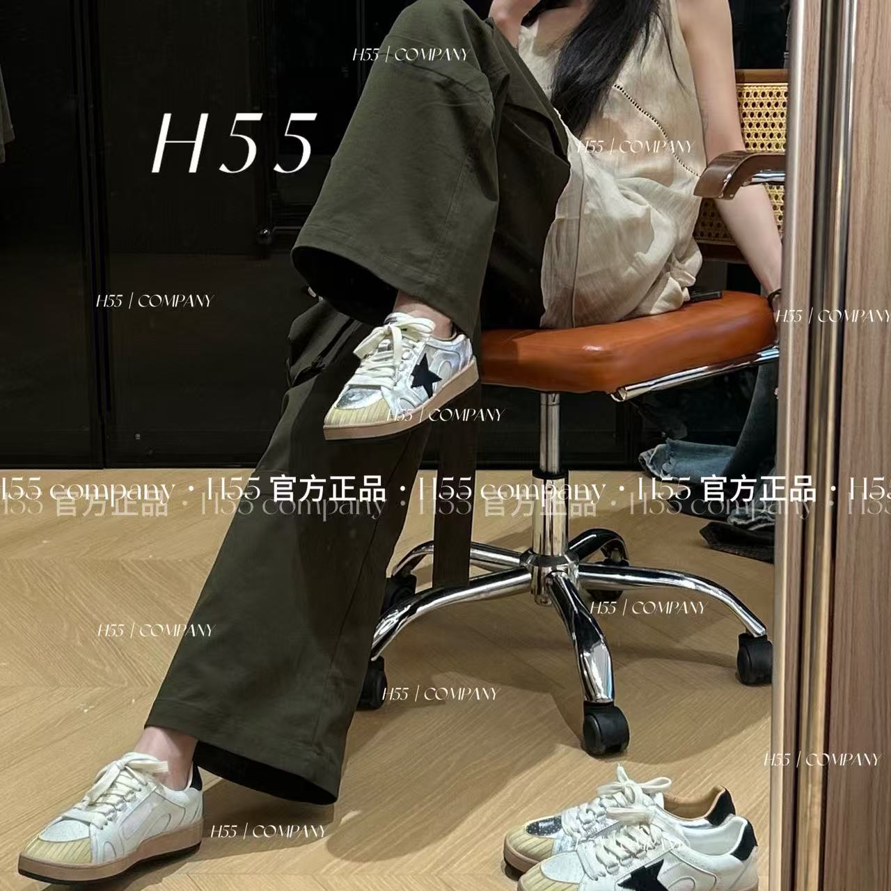 H55-Z时代-反精致y2k风复古脏脏星星板鞋3cm19-2702-GZ