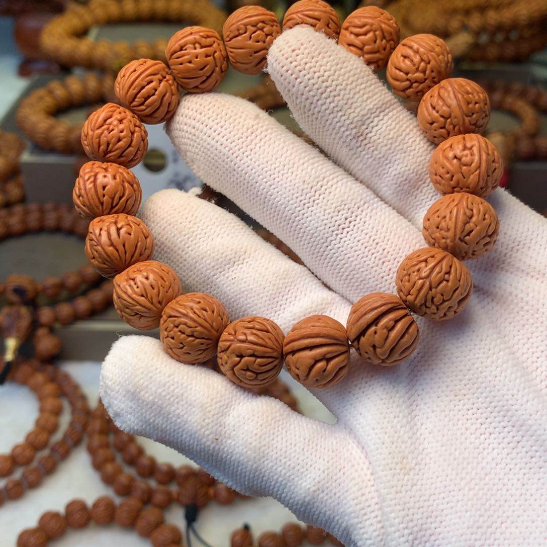 桃核手串秦岭龙纹