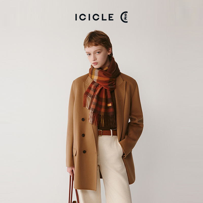 【AIR COAT】ICICLE之禾25秋冬新品羊毛羊绒双面呢大衣0571