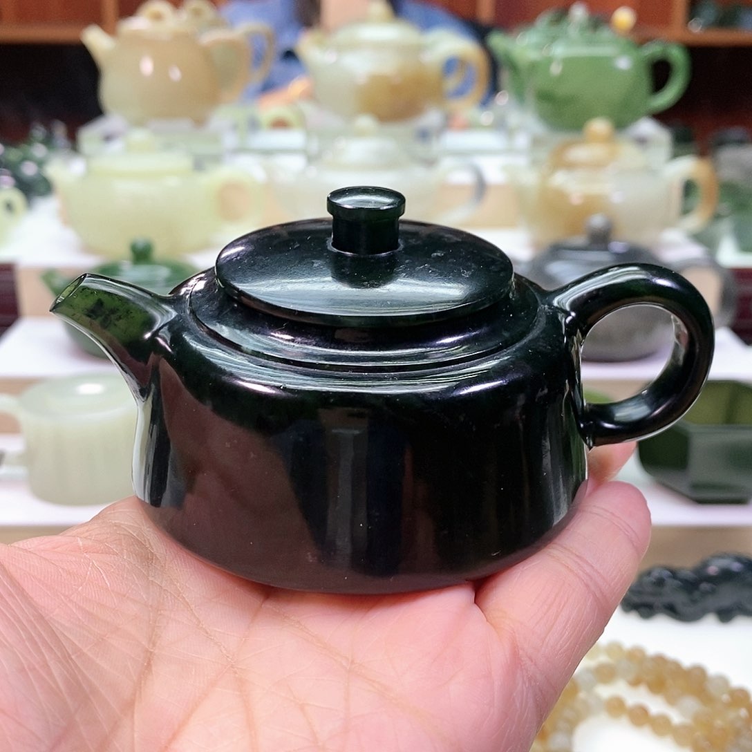 和田玉未镶嵌挂件力****家茶壶