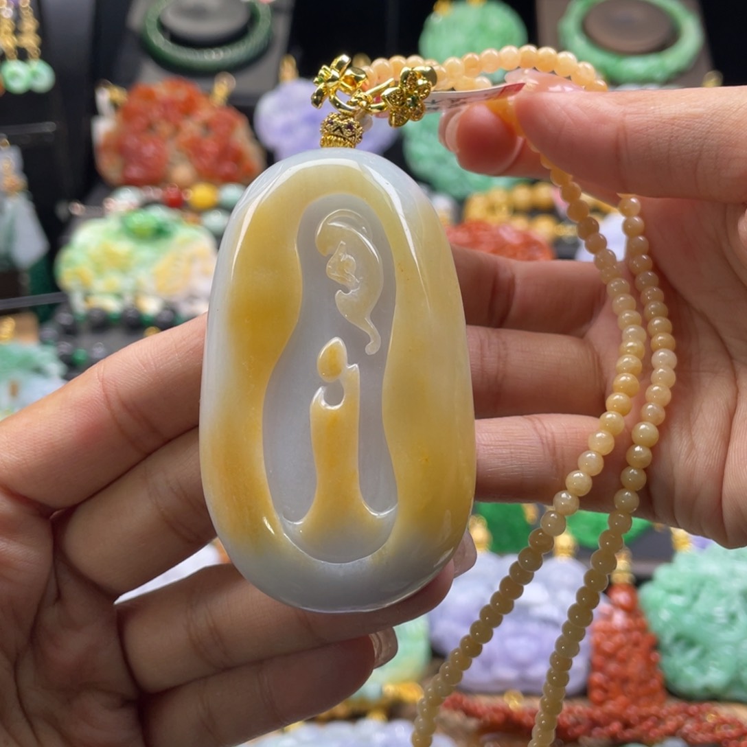 翡翠未镶嵌颈饰代编织