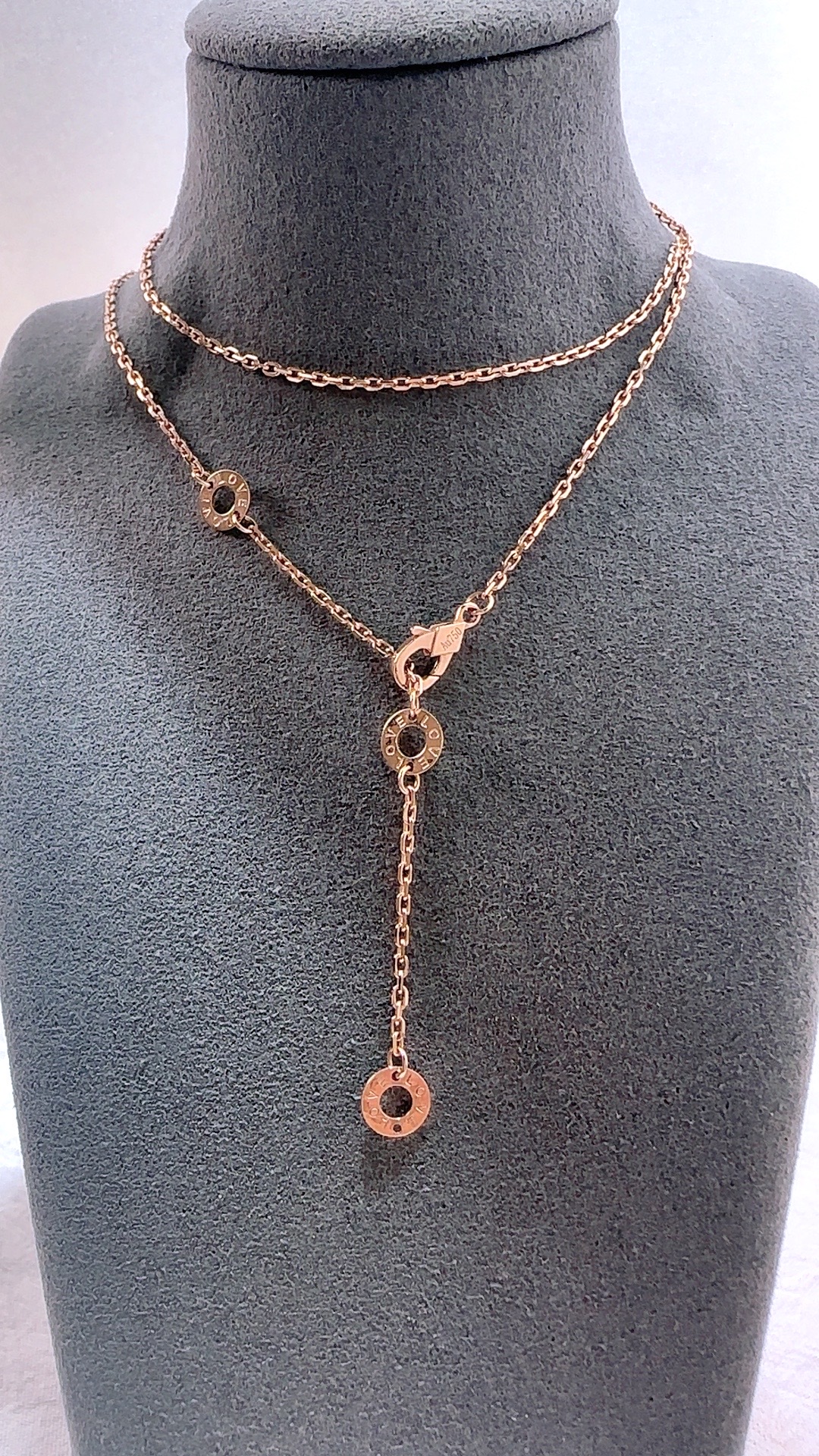 18K金重金版卡链轻奢 50长三饼（精工）百搭 时尚 气质简约经典素款