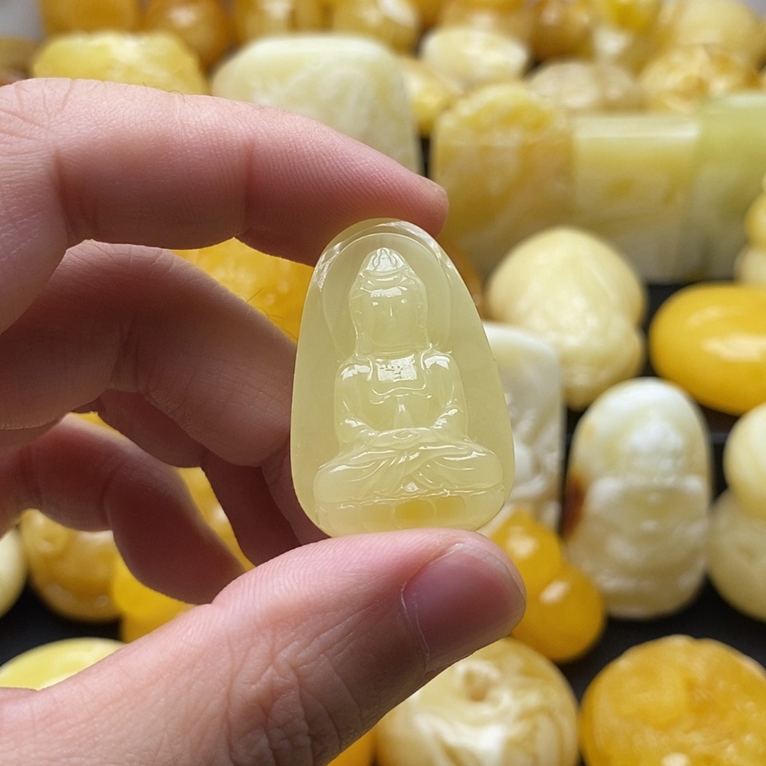 琥珀颈饰未镶嵌琥珀蜜蜡吊坠