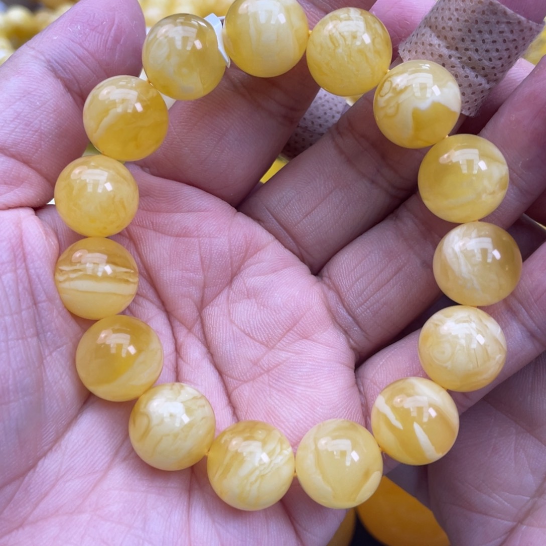 琥珀裸石未镶嵌琥珀蜜蜡13m m